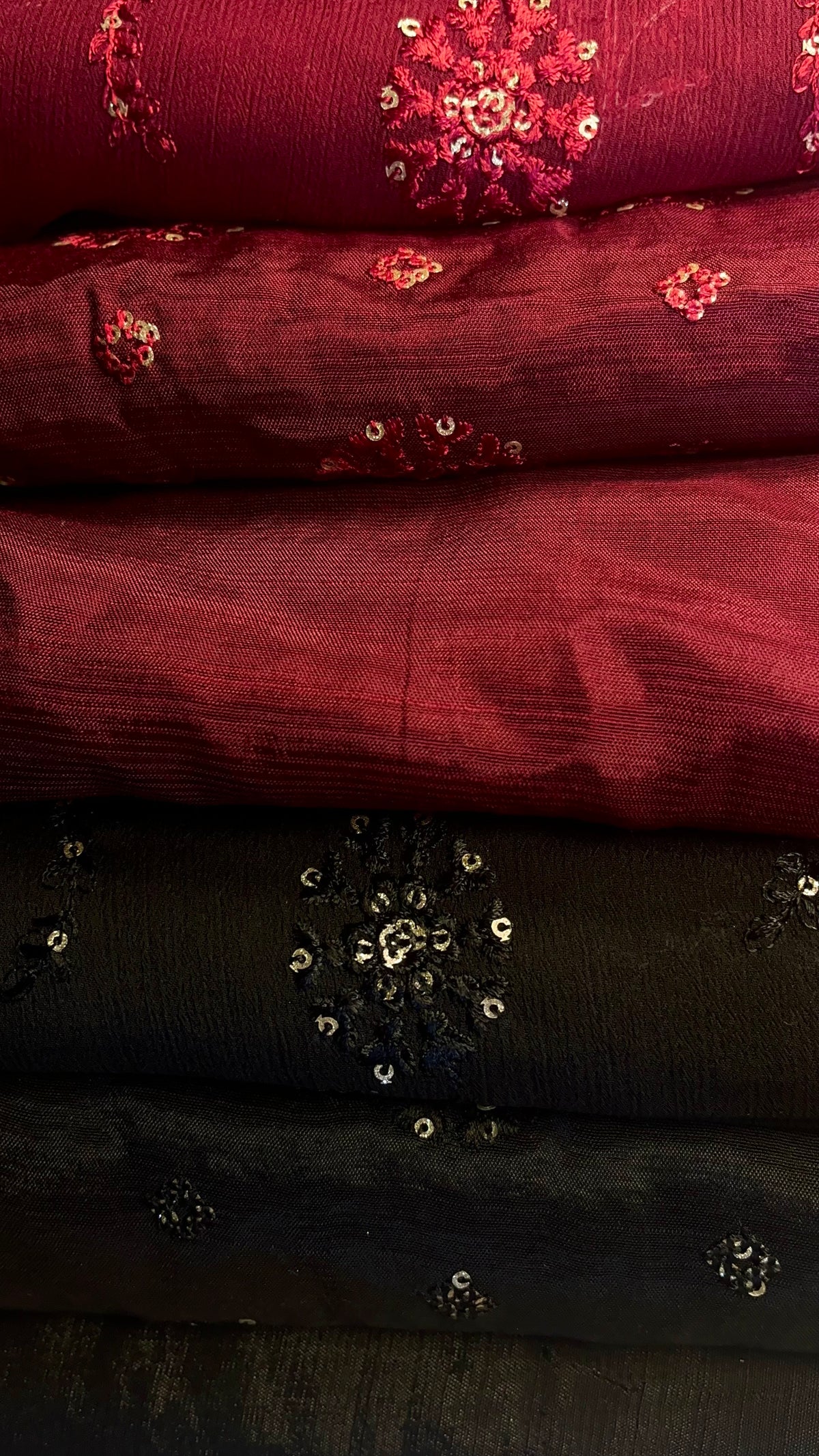 Embroidered Raw Silk
